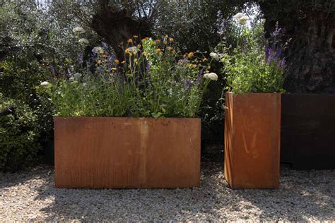 corten steel planter boxes perth|extra large corten steel planters.